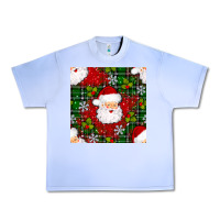 Grape Ice Christmas Santa Claus Seamless Pattern Urban Heavy Tee - BundleAndBundleShop