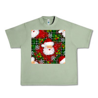 Oil Green Christmas Santa Claus Seamless Pattern Urban Heavy Tee - BundleAndBundleShop