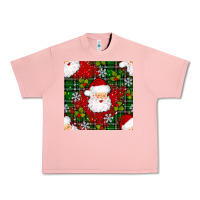 Salmon Christmas Santa Claus Seamless Pattern Urban Heavy Tee - BundleAndBundleShop