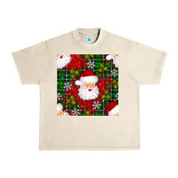 Sandshell Christmas Santa Claus Seamless Pattern Urban Heavy Tee - BundleAndBundleShop