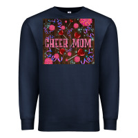 Navy cheer mom party Premium Sweatshirt - LillyAllenDesigns