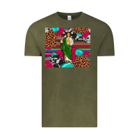 Vintage Olive san judas leopard cowhide tumbler Vintage Tee - JahusDesignShop