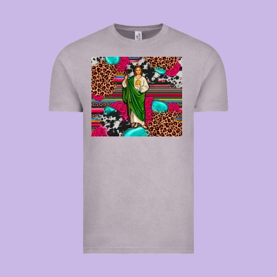 San Judas Leopard Cowhide Tumbler Vintage Tee Designed By Jahusdesignshop