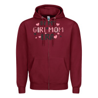 Burgundy in my girl mom era Zipper Hoodie - MaliasSmallBusiness
