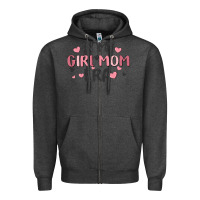 Charcoal Heather in my girl mom era Zipper Hoodie - MaliasSmallBusiness