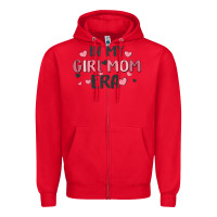 Red in my girl mom era Zipper Hoodie - MaliasSmallBusiness