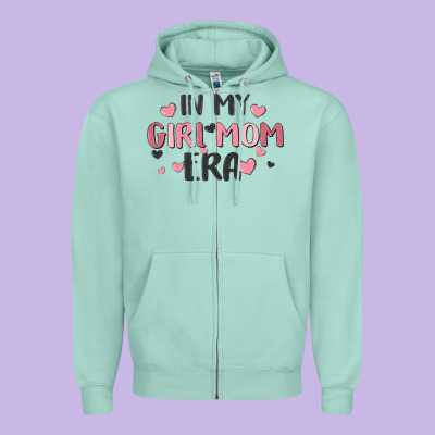In My Girl Mom Era Zipper Hoodie Designed By Maliassmallbusiness