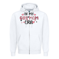 White in my girl mom era Zipper Hoodie - MaliasSmallBusiness