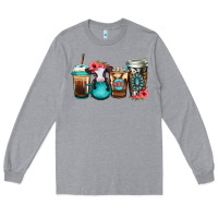 Heather Grey Baby calf coffee cups Long Sleeve Tee - Jasminsmagicworld