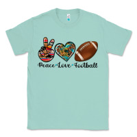 Seafoam peace love football Classic Tee - Artiststas