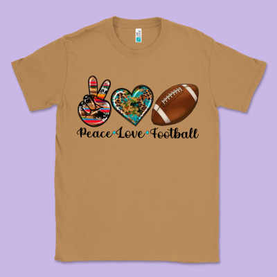 Peace Love Football Classic Tee Designed By Artiststas