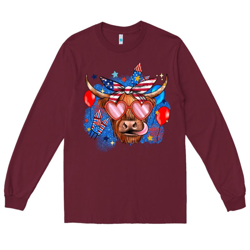 Western America Cow Long Sleeve Tee by JahusDesignShop | Teevron
