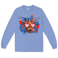 Colony Blue western america cow Long Sleeve Tee - JahusDesignShop