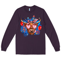 Plum western america cow Long Sleeve Tee - JahusDesignShop