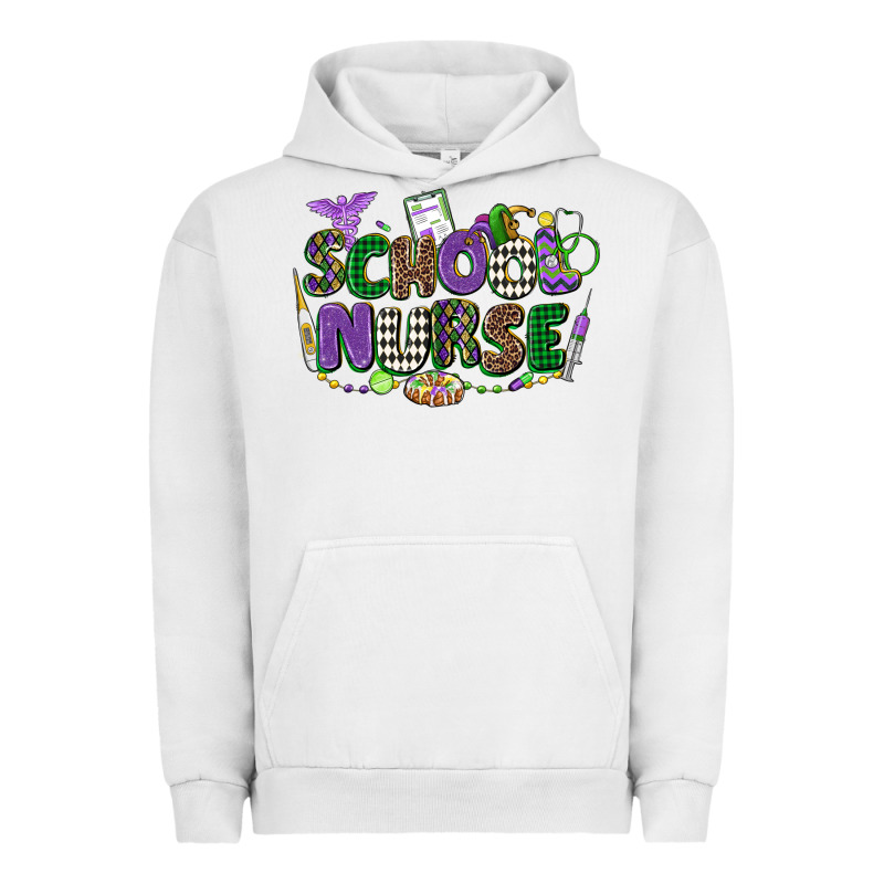 School Nurse Mardi Gras Urban Hoodie by CowGirlArtShop | Teevron