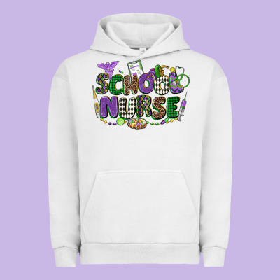School Nurse Mardi Gras Urban Hoodie Designed By Cowgirlartshop
