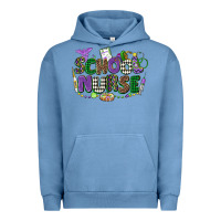 Pigment Pebble Blue school nurse mardi gras Urban Hoodie - CowGirlArtShop