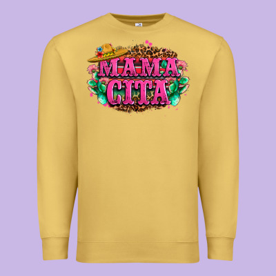 Vibrant Fiesta Typography Premium Sweatshirt Designed By Lillyallendesigns
