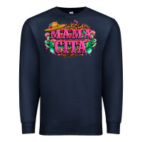 Navy vibrant fiesta typography Premium Sweatshirt - LillyAllenDesigns