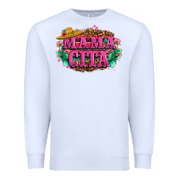 White vibrant fiesta typography Premium Sweatshirt - LillyAllenDesigns