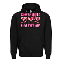Black sorry girls mommy is my valentine Zipper Hoodie - MaliasSmallBusiness