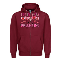 Burgundy sorry girls mommy is my valentine Zipper Hoodie - MaliasSmallBusiness