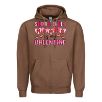 Chestnut sorry girls mommy is my valentine Zipper Hoodie - MaliasSmallBusiness