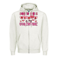 Oatmeal Heather sorry girls mommy is my valentine Zipper Hoodie - MaliasSmallBusiness