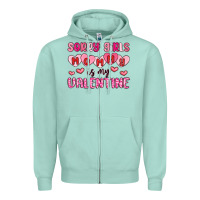 Seafoam sorry girls mommy is my valentine Zipper Hoodie - MaliasSmallBusiness