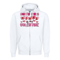White sorry girls mommy is my valentine Zipper Hoodie - MaliasSmallBusiness