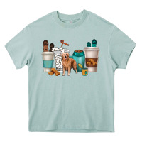 Arona golden retriever dog coffee cups Heavy Core Tee - texasbilliewilder