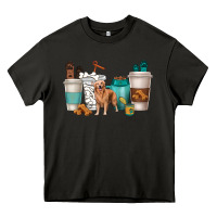Asphalt golden retriever dog coffee cups Heavy Core Tee - texasbilliewilder