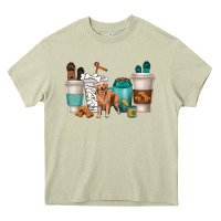Mossy golden retriever dog coffee cups Heavy Core Tee - texasbilliewilder