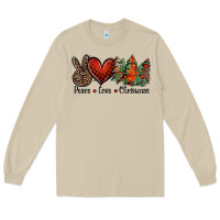 Mushroom Peace love western christmas trees Long Sleeve Tee - Jasminsmagicworld