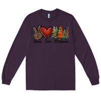 Plum Peace love western christmas trees Long Sleeve Tee - Jasminsmagicworld
