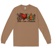 Toasted Coconut Peace love western christmas trees Long Sleeve Tee - Jasminsmagicworld