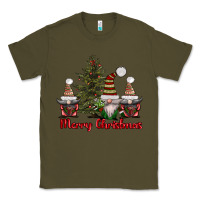 Army Green merry christmas with gnomes Classic Tee - AdoDesignShop