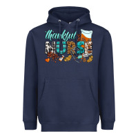 Navy thankful nurse Heavyweight Hoodie - BundleAndBundleShop