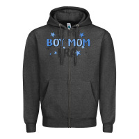 Charcoal Heather in my boy mom era Zipper Hoodie - MaliasSmallBusiness