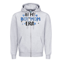 Heather Grey in my boy mom era Zipper Hoodie - MaliasSmallBusiness