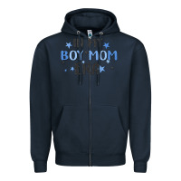Navy in my boy mom era Zipper Hoodie - MaliasSmallBusiness