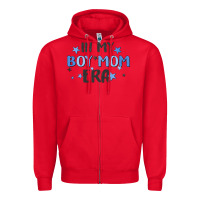 Red in my boy mom era Zipper Hoodie - MaliasSmallBusiness