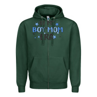Sports Green in my boy mom era Zipper Hoodie - MaliasSmallBusiness