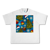 Lunar Rock christmas trees and bells seamless pattern Urban Heavy Tee - BundleAndBundleShop