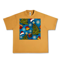 Peanut Butter christmas trees and bells seamless pattern Urban Heavy Tee - BundleAndBundleShop