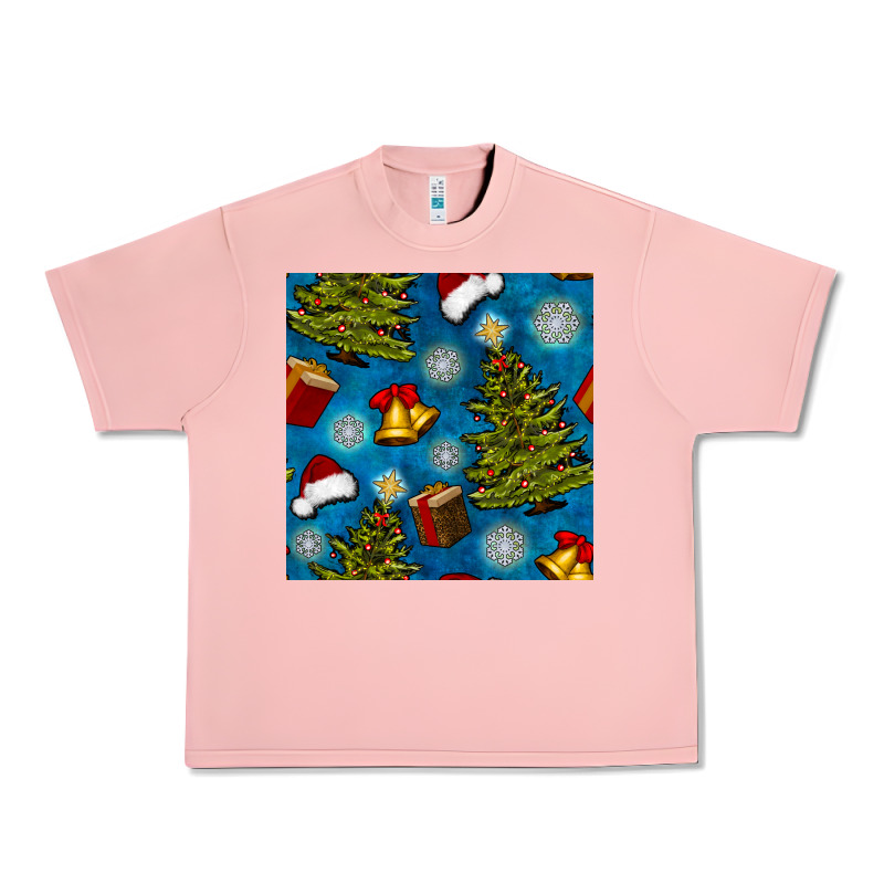 Christmas Trees And Bells Seamless Pattern Urban Heavy Tee by BundleAndBundleShop | Teevron