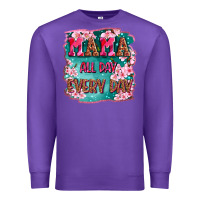 Purple mama all day everyday Premium Sweatshirt - LillyAllenDesigns