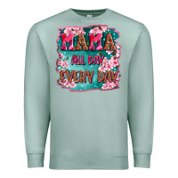 Seafoam mama all day everyday Premium Sweatshirt - LillyAllenDesigns