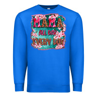 True Royal mama all day everyday Premium Sweatshirt - LillyAllenDesigns
