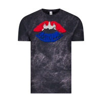 Cloud Black cambodian flag lips Vintage Tee - AdoDesignShop
